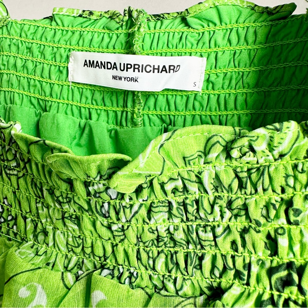 Amanda Uprichard Cotter Green Bandana Paisley Dress - Picture 13 of 17